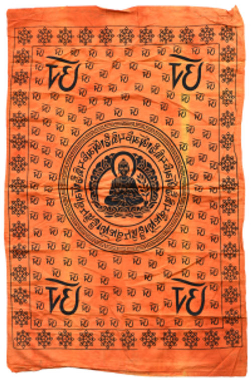Панно "Будда и ОМ" (оранжевый фон, 73 х 113 см). 