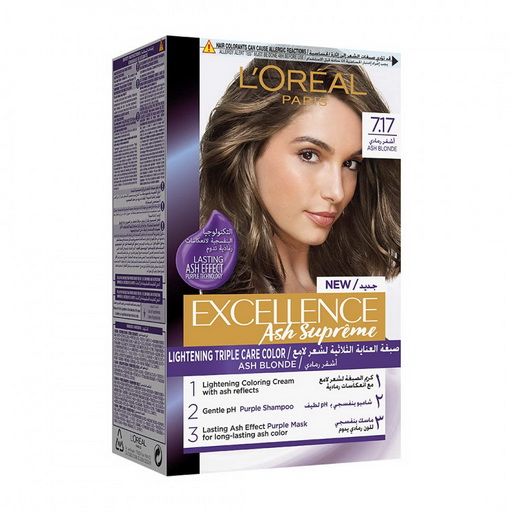 Loreal Excellence Ash Blonde - 7.17 Cream 250 ml