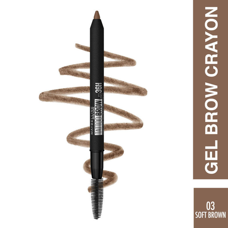 Tattoo Brow 36H 03 Soft Brown  Maybelline Brow Pencil 