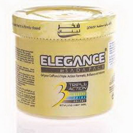 Hair Gel Yellow Triple Action  Elegance Styling Gel 500 ml