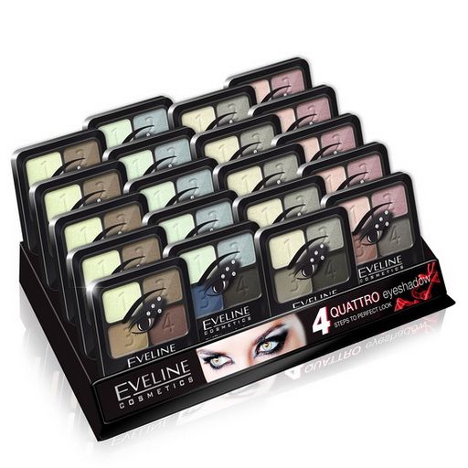 EVELINE set quattro eyeshadow 4*4 Eyes - Makeup 