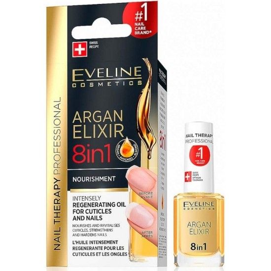 Eveline Argan Elixir Nail Therapy 8in1 Nails - Makeup 