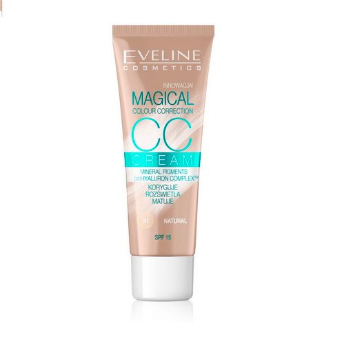 Eveline CC Cream SPF15 No.51 Natural Face Serum 