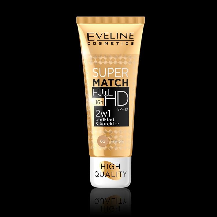 EVELINE SUPER MATCH HD SPF 10 2W1 60 Pastelle Face - Makeup 