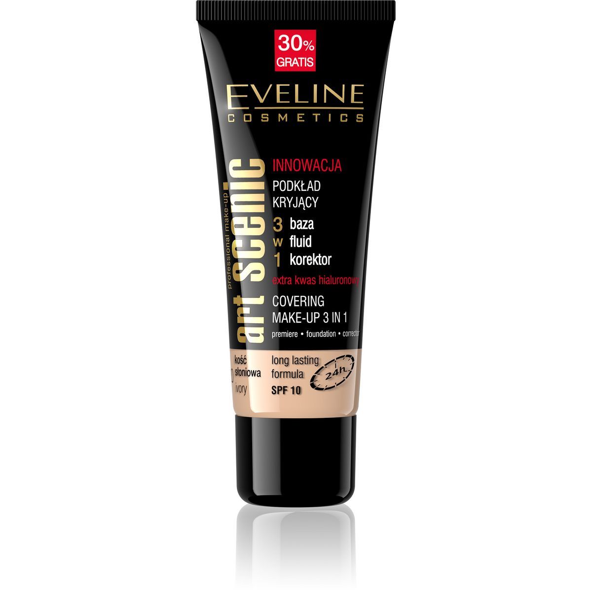 Eveline Art Scenic Covering Make Up 3in1 (ivory) Spf10 Face - Makeup 