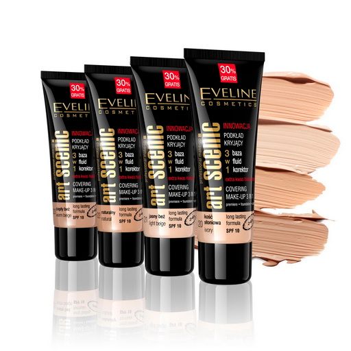 Art Scenic Covering Foundation 3in1 Bright Eveline Foundation 