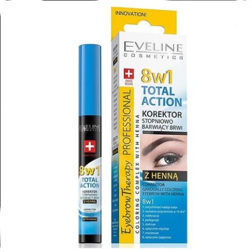 EVELINE - EYEBROW TH. PROFESSIONAL CORRECTOR WITH HENNA 8IN1 Eyes - Makeup 
