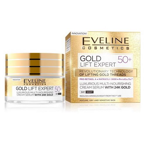 Gold +50 Lift Expert Eveline Face Cream 50 ml