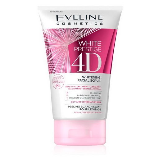 White Prestige 4D Eveline Face Scrub 150 ml