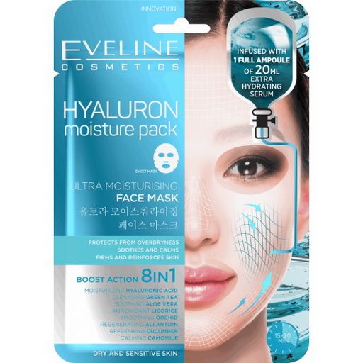 Hyaluronic Sheet Mask Eveline Face Mask 20 ml