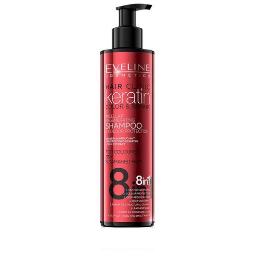 Keratin Color&Repair Micellar + Protection Eveline Shampoo 245 ml