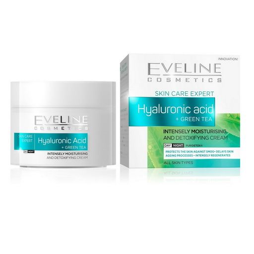 Hyaluronic + Green Tea Moisturiser Eveline Face Cream 50 ml