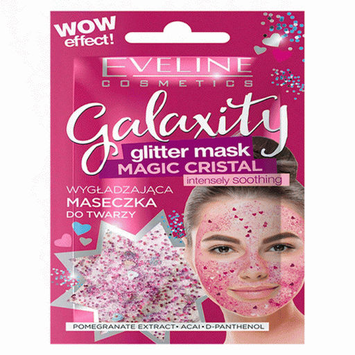 Galaxity Glitter Mask Pink 10ml Eveline Face Mask 10 ml