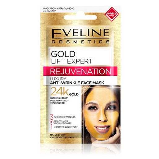 Gold Lift Anti-Wrinkle Mask 7ml Eveline Face Mask 7 ml