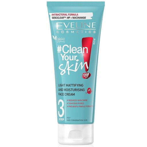 Clean Your Skin Matt & Moisturizing Eveline Face Cream 75 ml