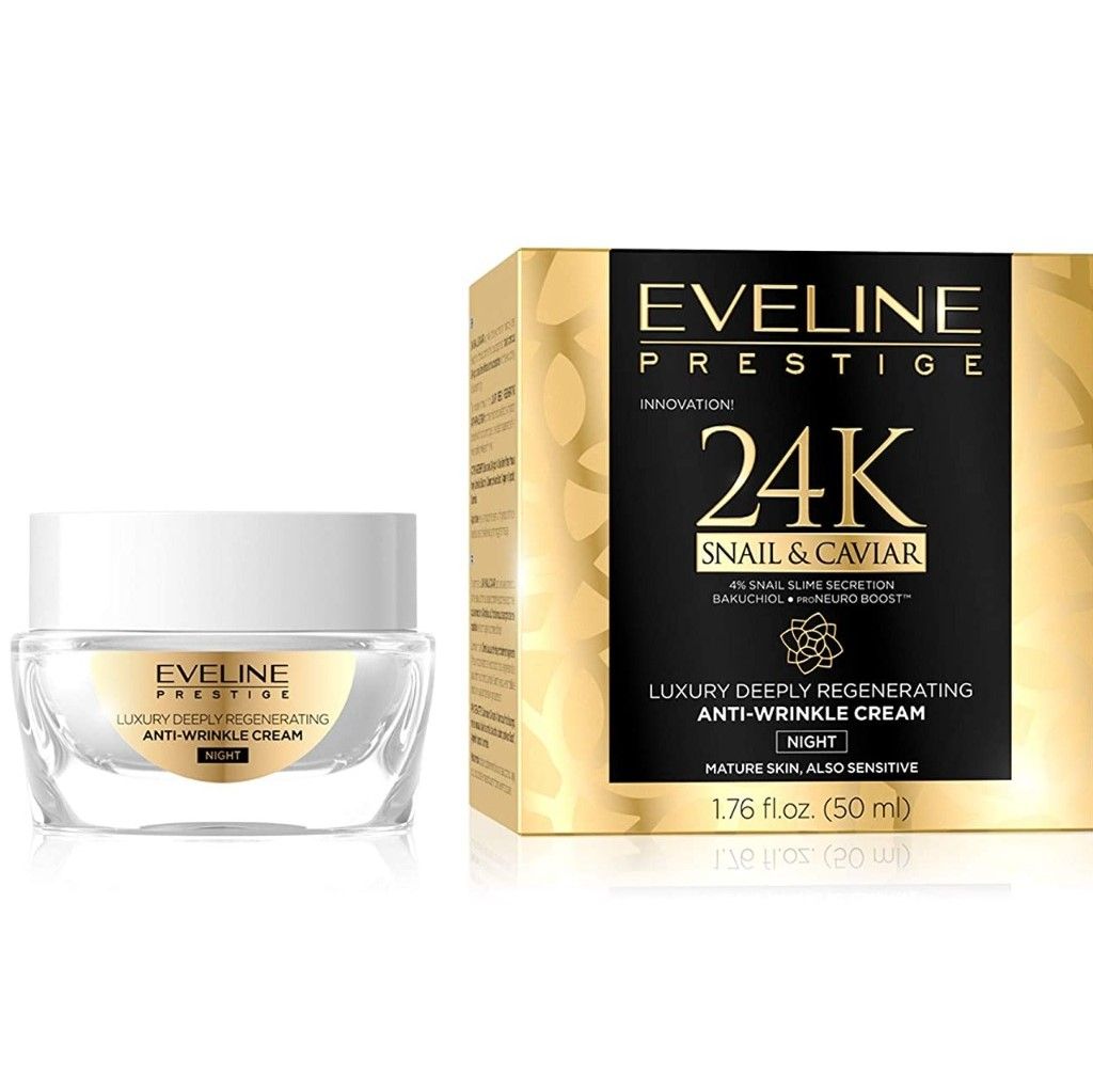 Prestige 24K Snail Caviar Night Eveline Face Cream 50 ml