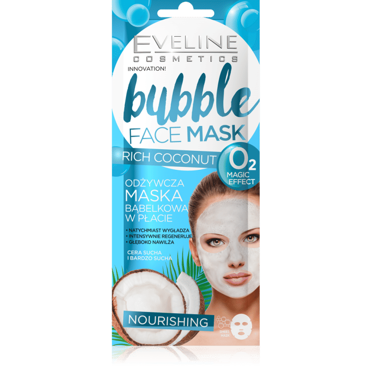 Coconut Bubble Mask Dryness Care Eveline Face Mask 7 ml