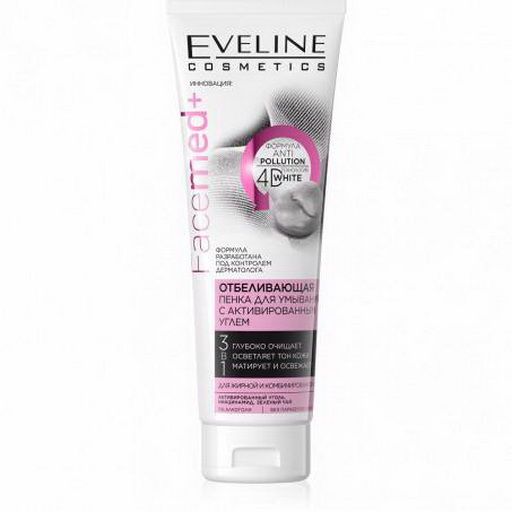 Facemed+ Whitening Charcoal 3in1 Eveline Facial Wash 100 ml