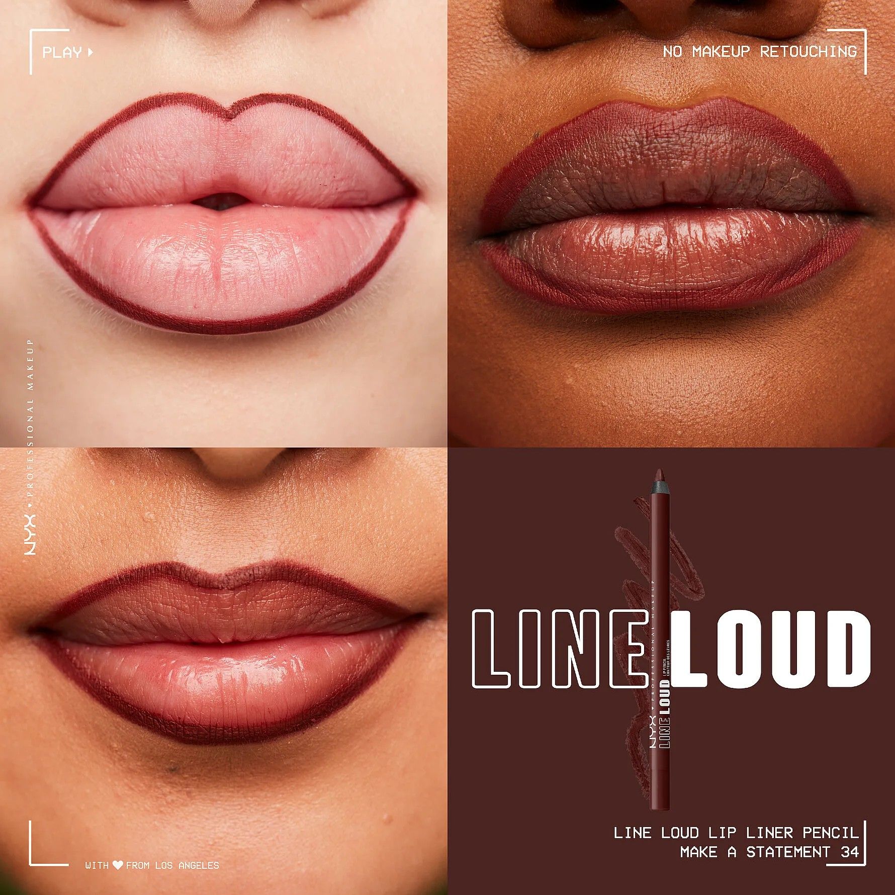 ذيفاف - NYX Line بصوت عال نباتي طويل بطانة الشفاه