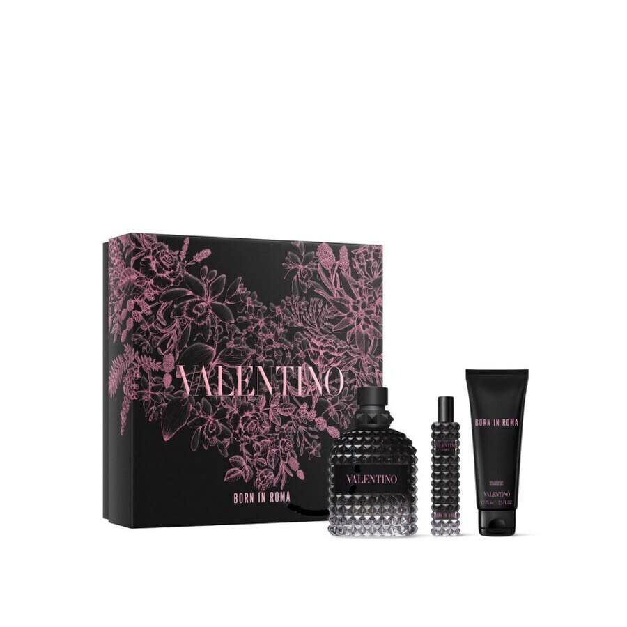 SET Valentino Born in Rome UOMO EDT 100ml + 15ml+ Showergel Parfum 