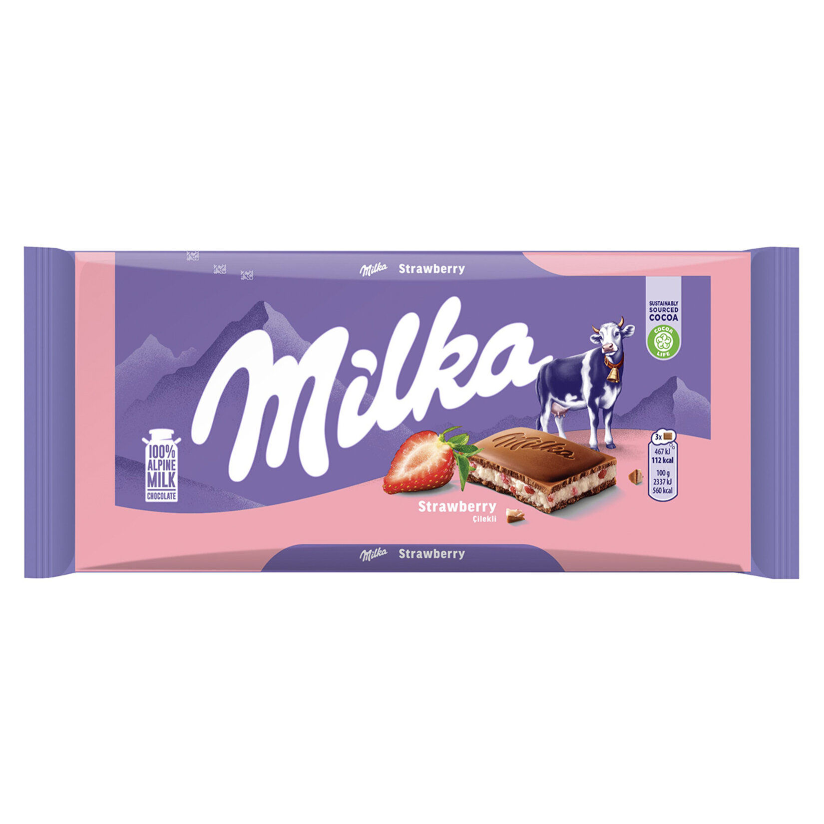 Milka Chocolate - Strawberry - 100g