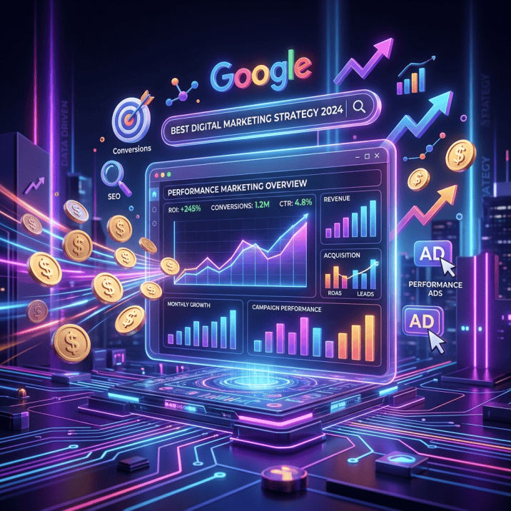 Performance marketing services illustration
