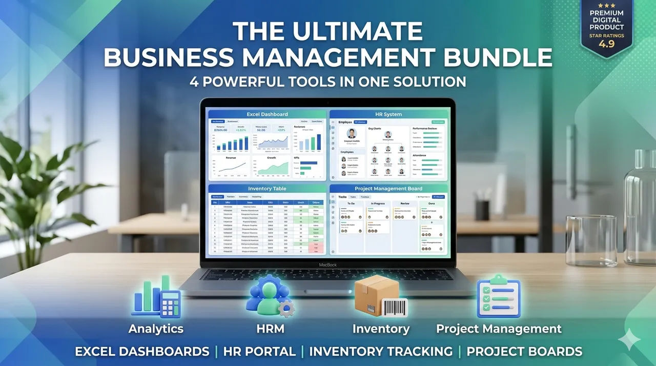 Ultimate Business Tools Bundle – 110+ Excel, Word & PPT Templates untuk UMKM & Profesional