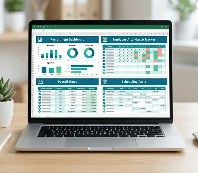 Ultimate Excel HR Template (15+ File) – Absensi, Payroll, Rekrutmen & Manajemen Karyawan