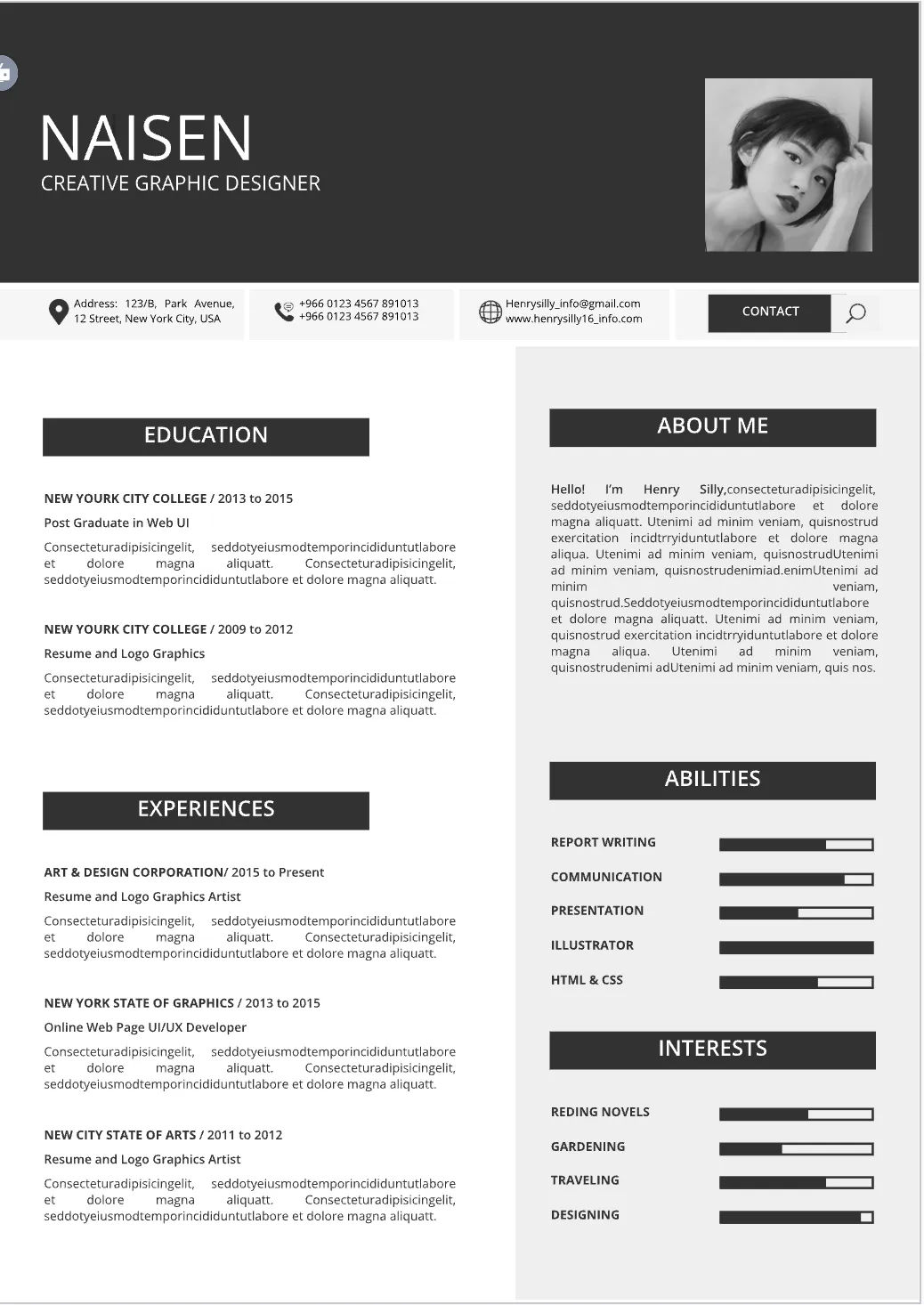 Template CV Profesional (Word) – ATS Friendly & Editable | CV Single Page #108