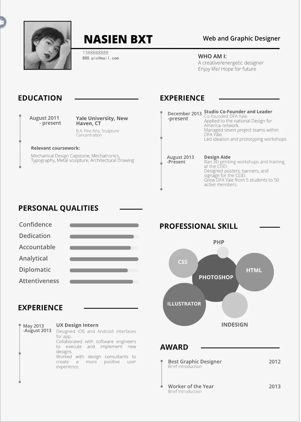 Template CV Profesional (Word) – ATS Friendly & Editable | CV Single Page #104
