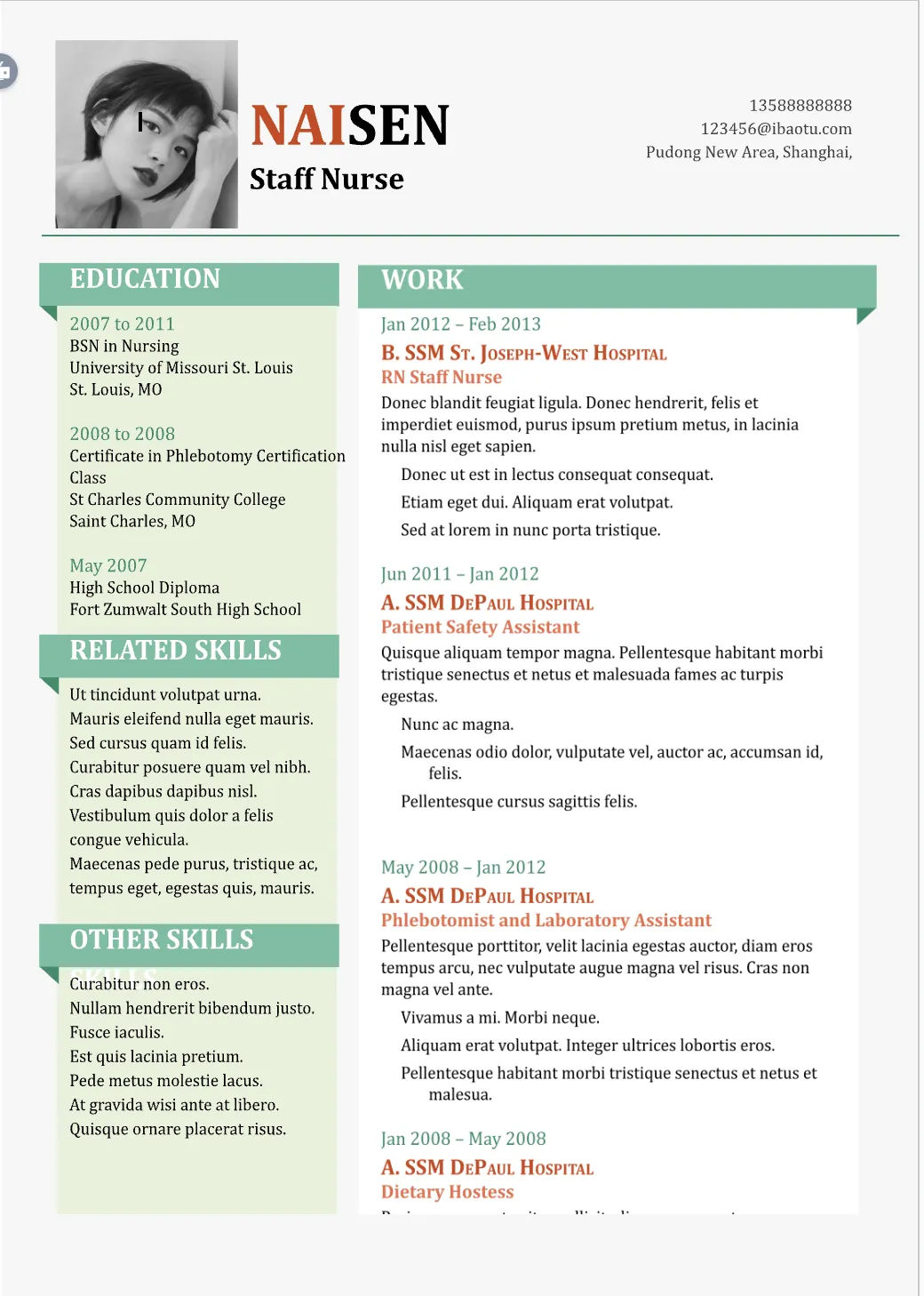 Template CV Profesional (Word) – ATS Friendly & Editable | CV Single Page #102