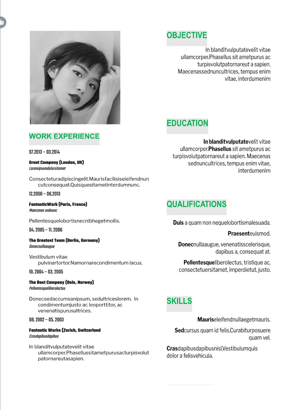 Template CV Profesional (Word) – ATS Friendly & Editable | CV Single Page #95