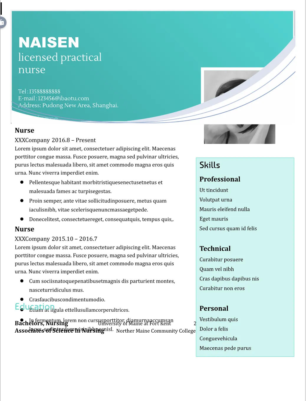 Template CV Profesional (Word) – ATS Friendly & Editable | CV Single Page #93