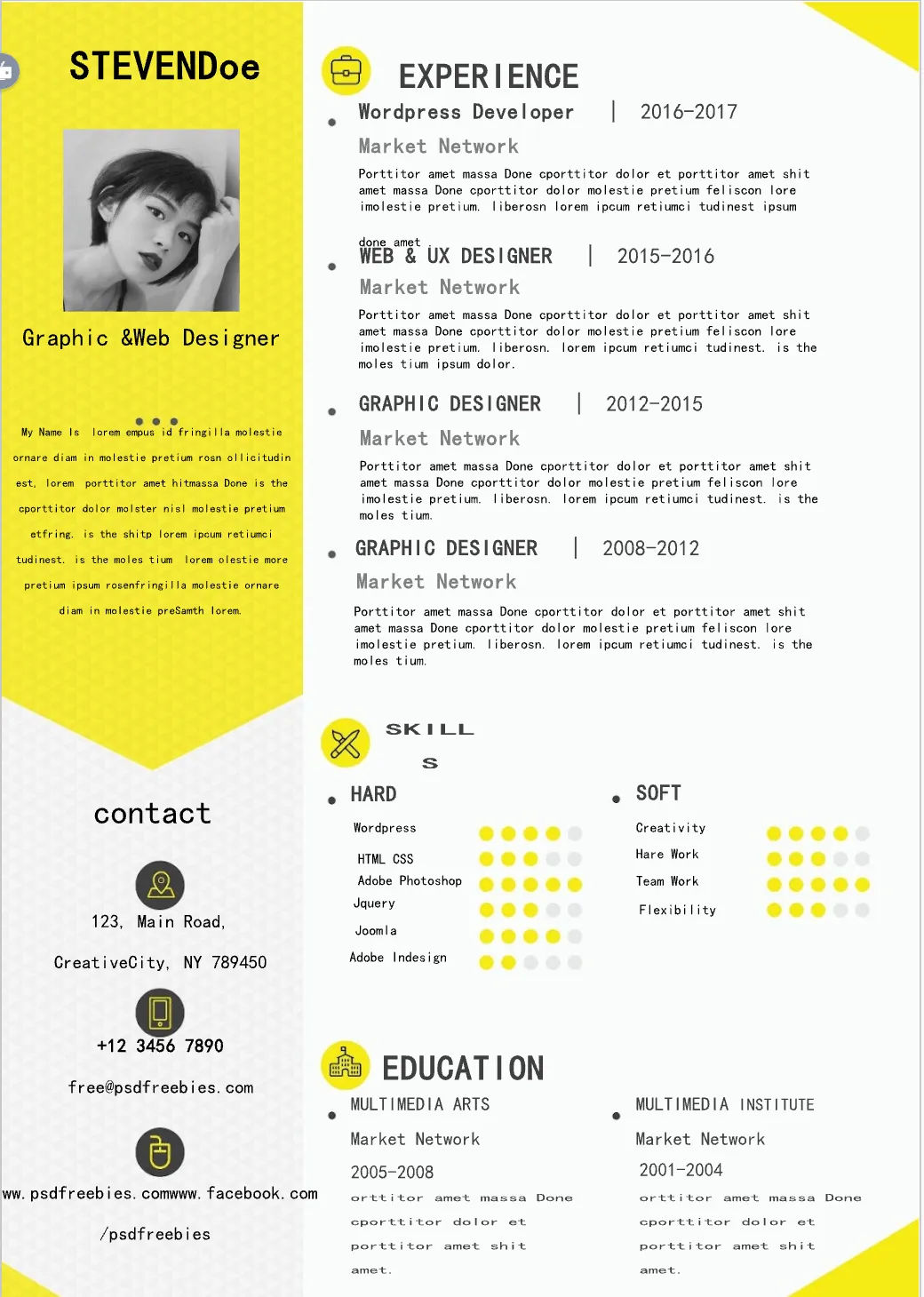 Template CV Profesional (Word) – ATS Friendly & Editable | CV Single Page #90