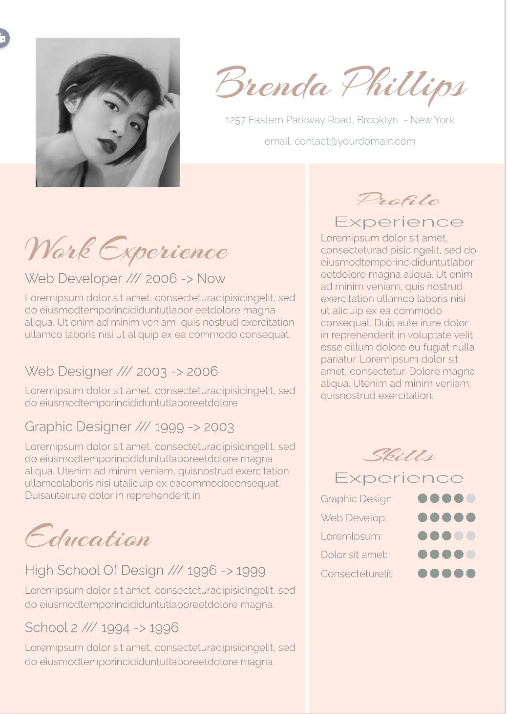 Template CV Profesional (Word) – ATS Friendly & Editable | CV Single Page #121