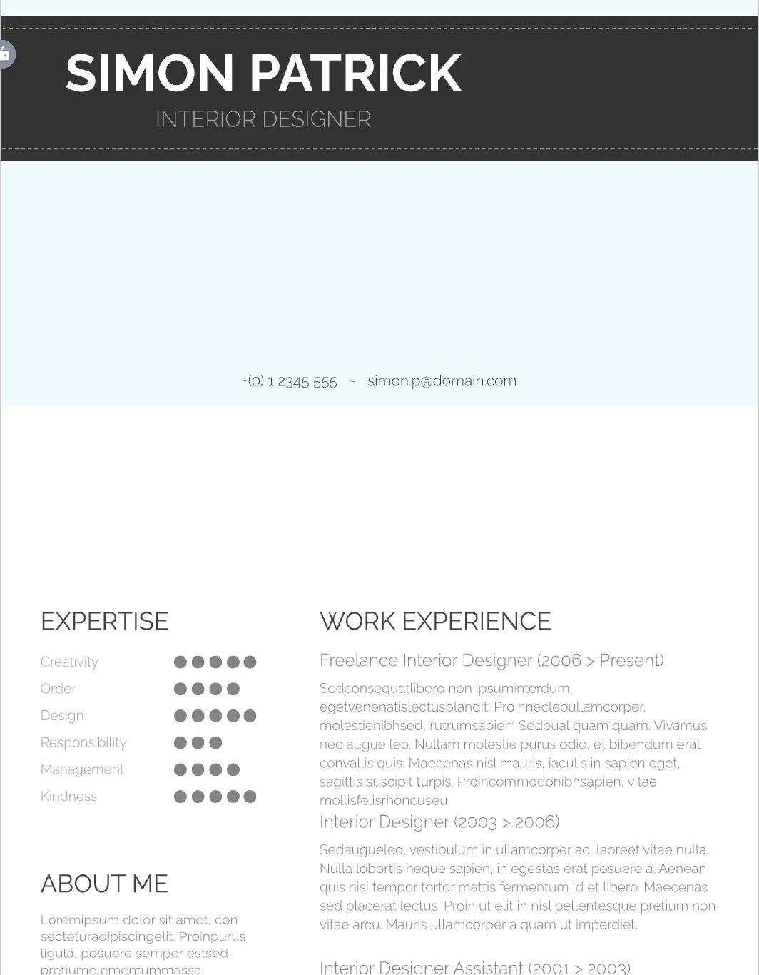 Template CV Profesional (Word) – ATS Friendly & Editable | CV Single Page #118
