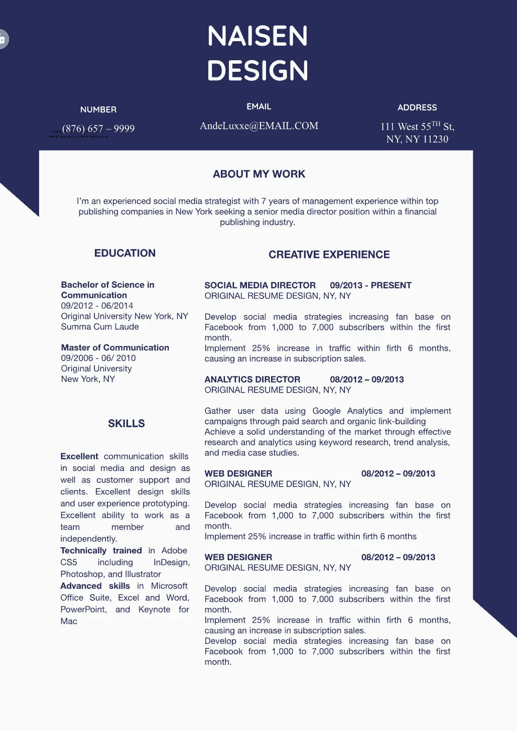 Template CV Profesional (Word) – ATS Friendly & Editable | CV Single Page #113