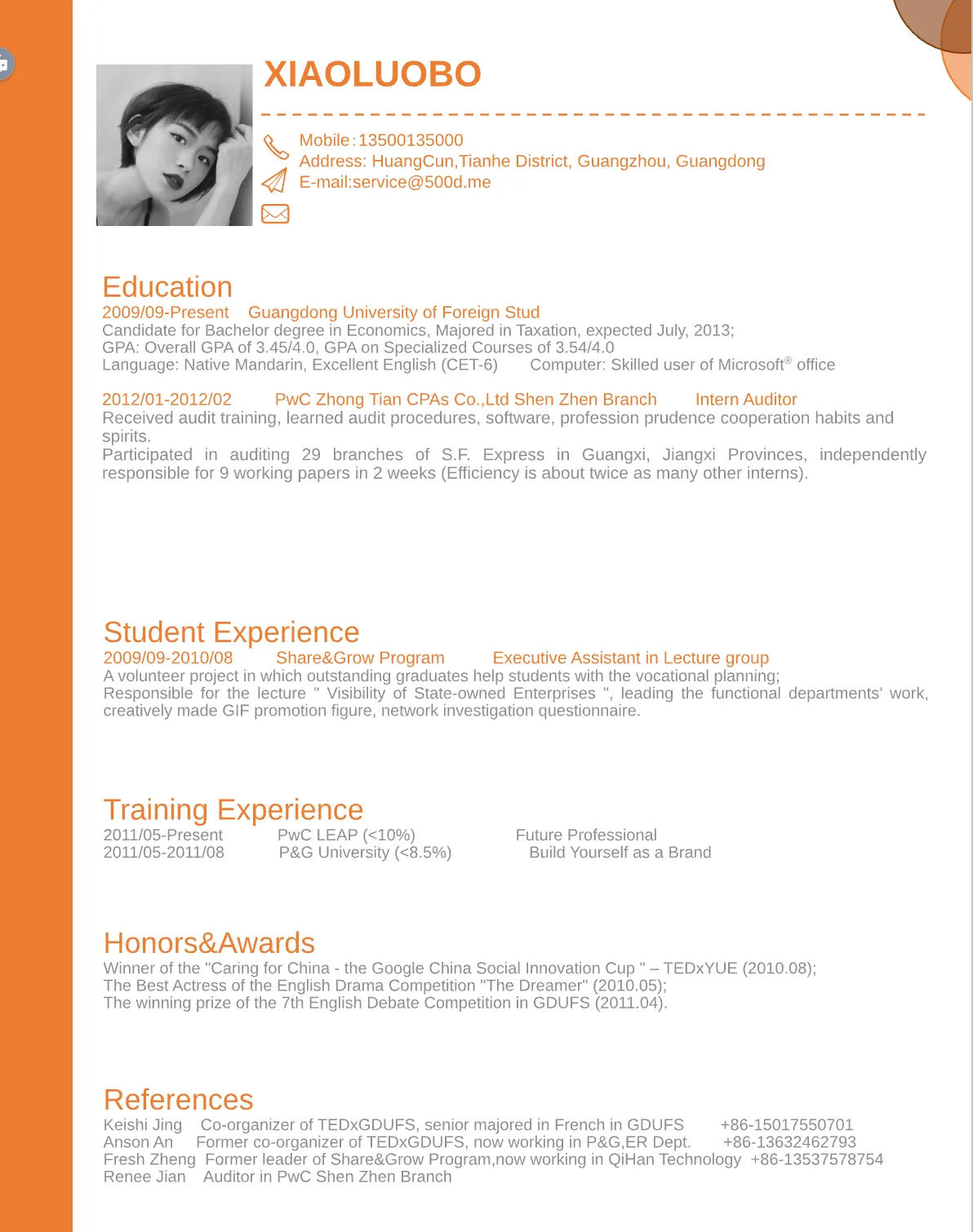 Template CV Profesional (Word) – ATS Friendly & Editable | CV Single Page #44 - 3 Colours