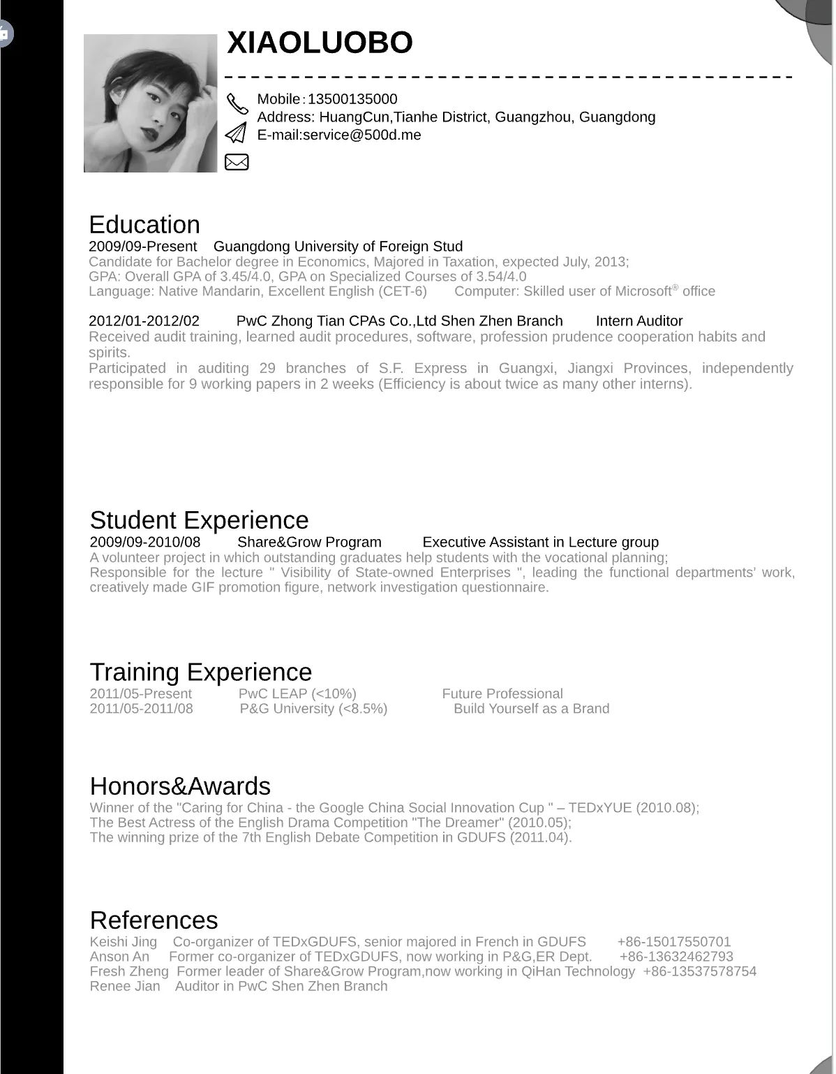 Template CV Profesional (Word) – ATS Friendly & Editable | CV Single Page #43 - 3 Colours