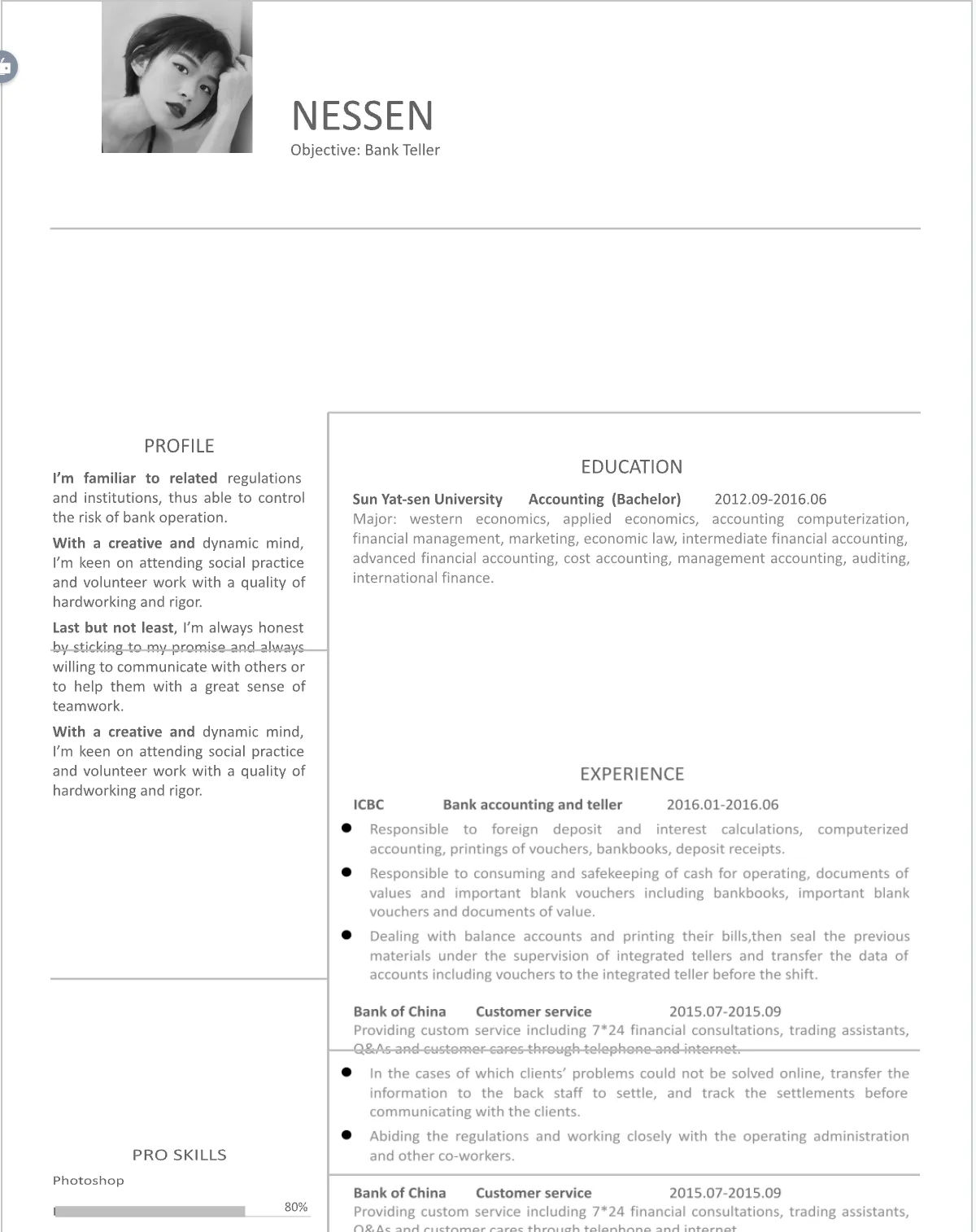 Template CV Profesional (Word) – ATS Friendly & Editable | CV Single Page #41 - 3 Colours