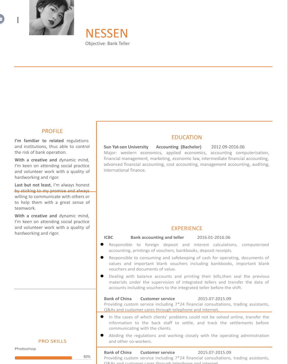 Template CV Profesional (Word) – ATS Friendly & Editable | CV Single Page #40 - 3 Colours