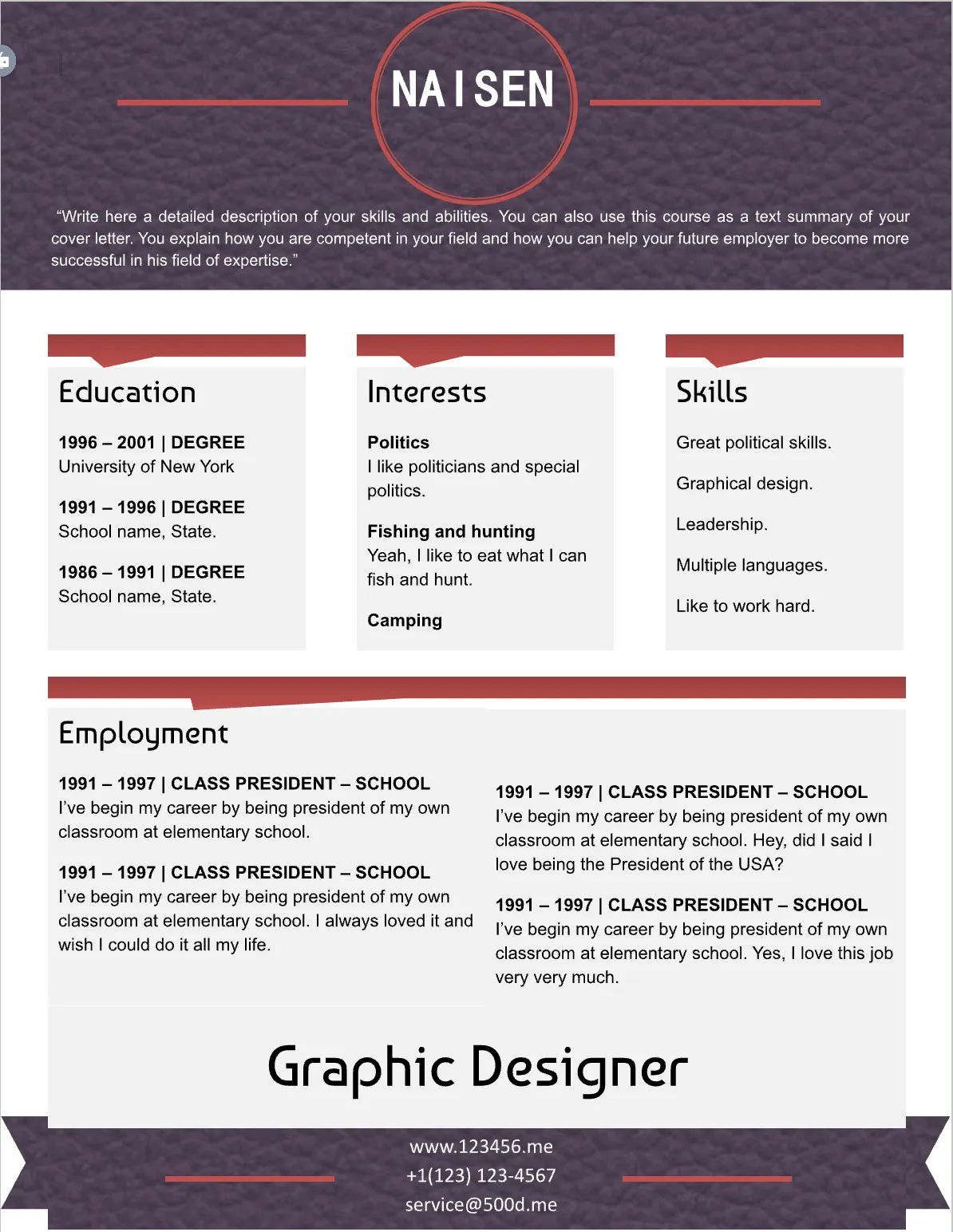 Template CV Profesional (Word) – ATS Friendly & Editable | CV Single Page #29 - 3 Colours