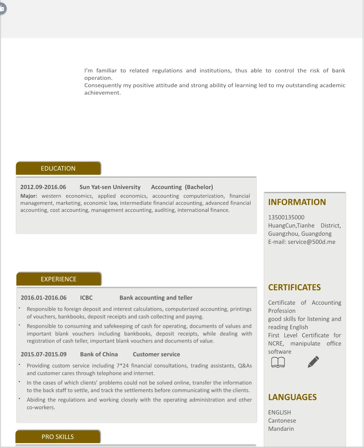 Template CV Profesional (Word) – ATS Friendly & Editable | CV Single Page #14 - 3 Colours