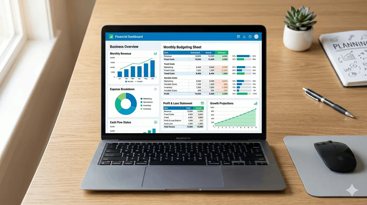 Template Business Financial Planning Lengkap untuk UMKM (10 File Siap Pakai)