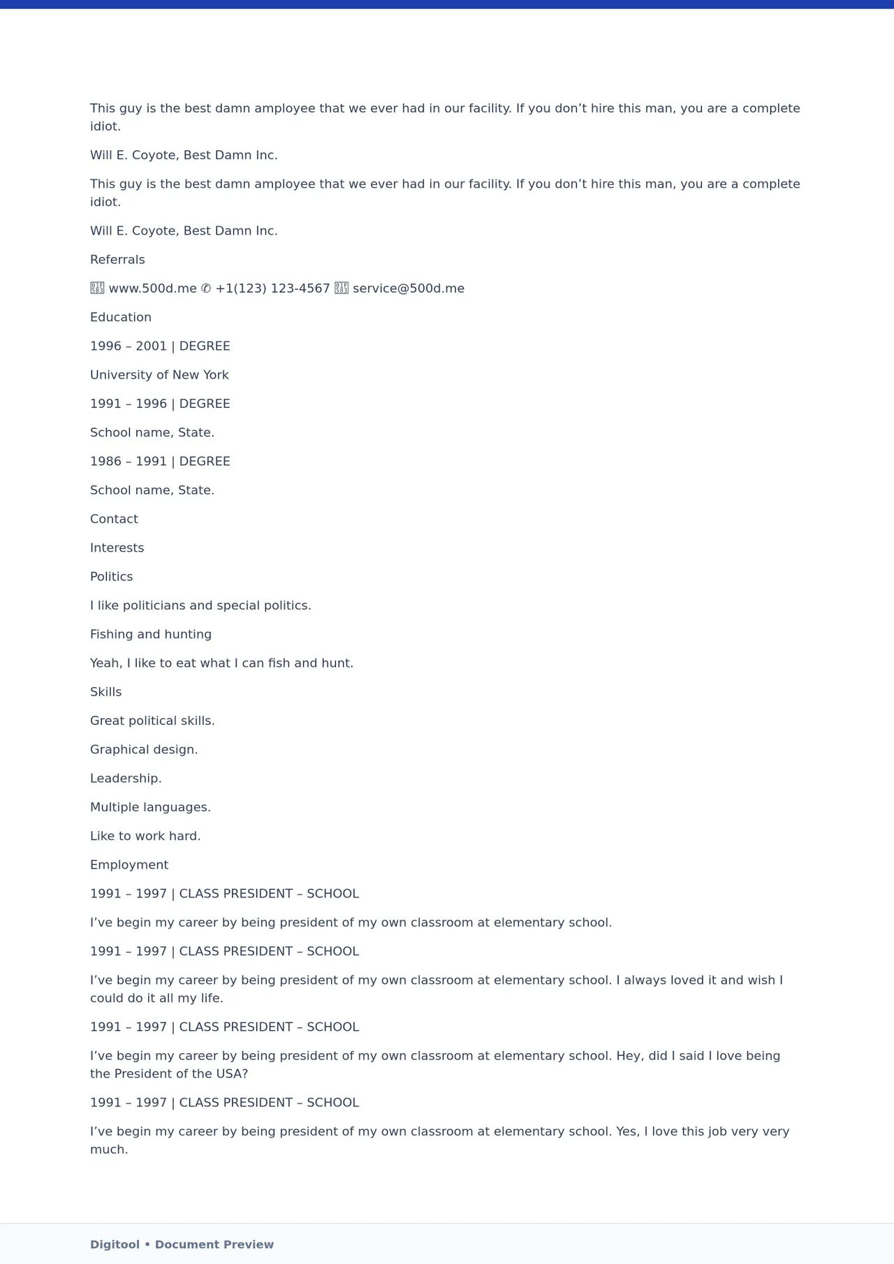 Template CV Profesional (Word) – ATS Friendly & Editable | CV Single Page #77