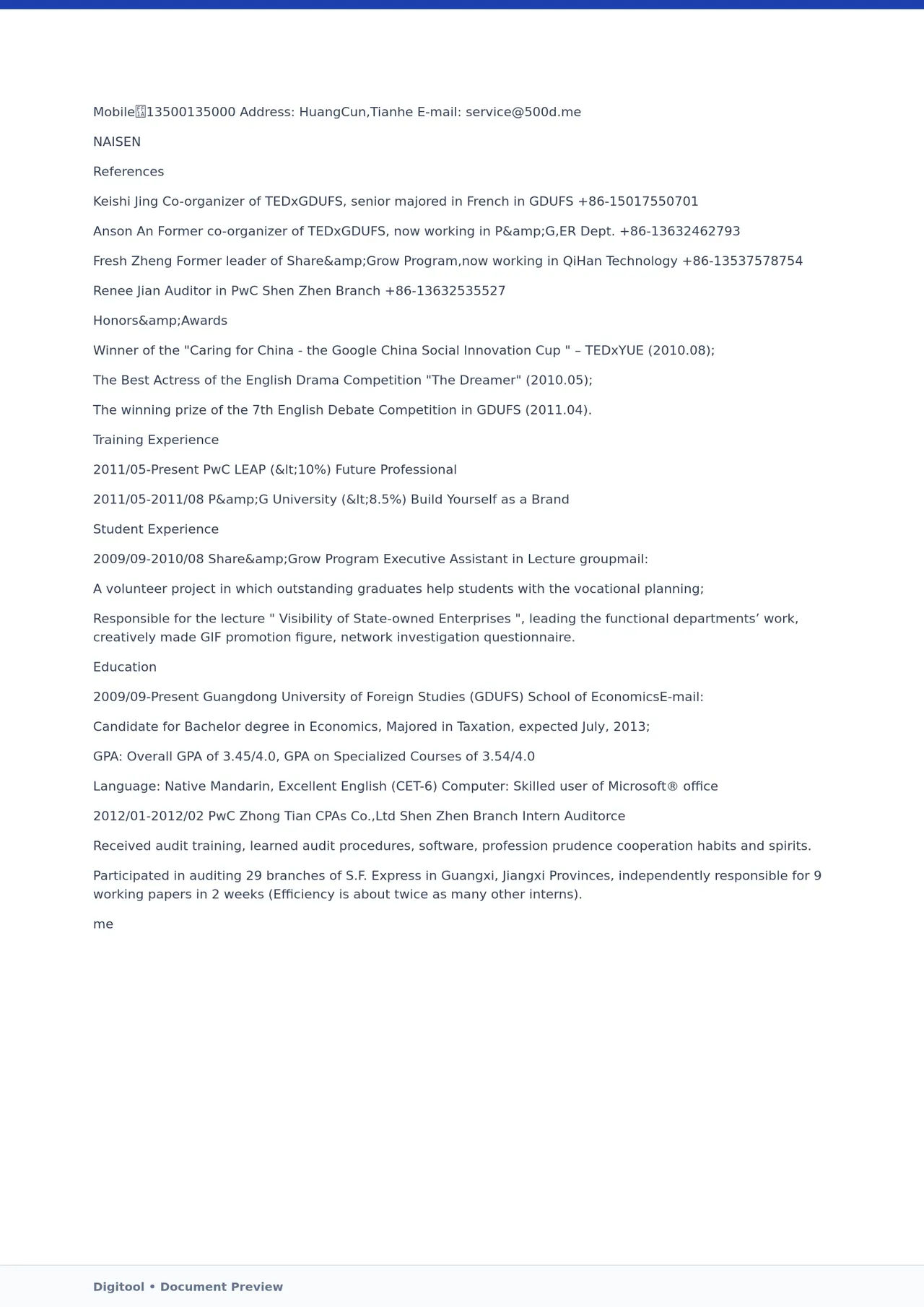 Template CV Profesional (Word) – ATS Friendly & Editable | CV Single Page #37