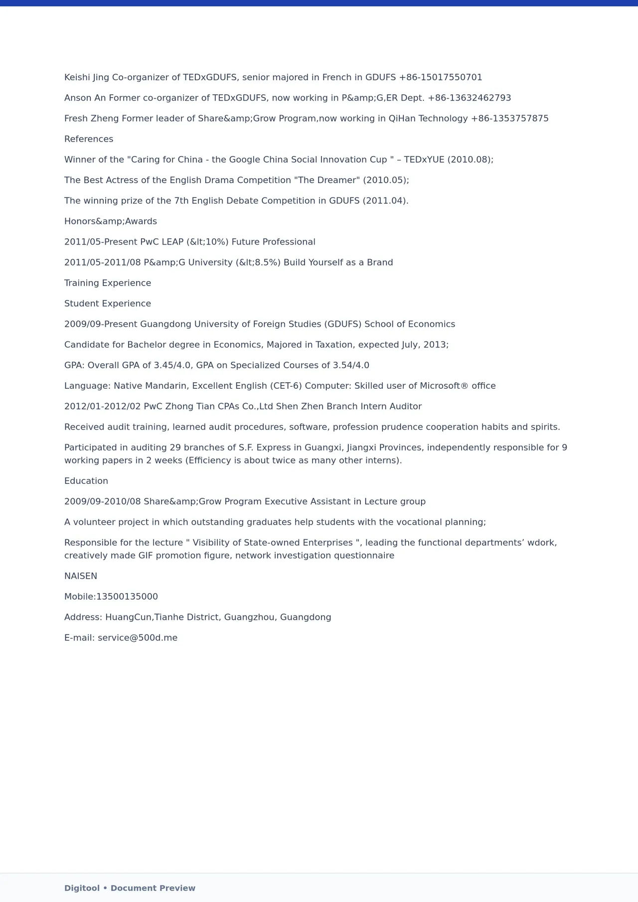Template CV Profesional (Word) – ATS Friendly & Editable | CV Single Page #40