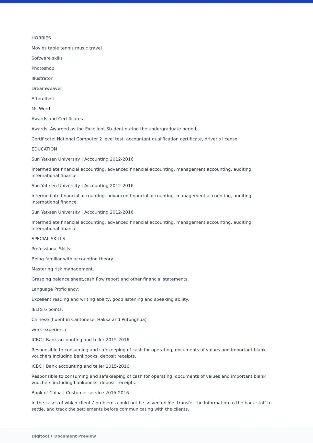 Template CV Profesional (Word) – ATS Friendly & Editable | CV Single Page #74
