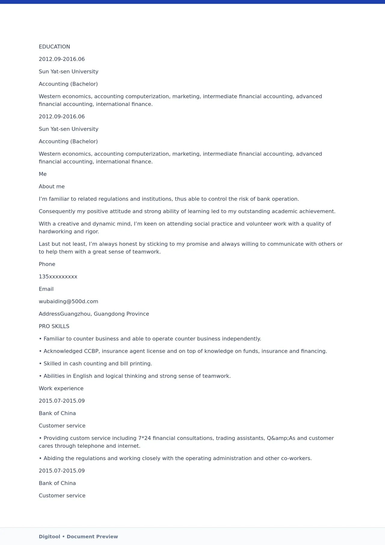 Template CV Profesional (Word) – ATS Friendly & Editable | CV Single Page #50