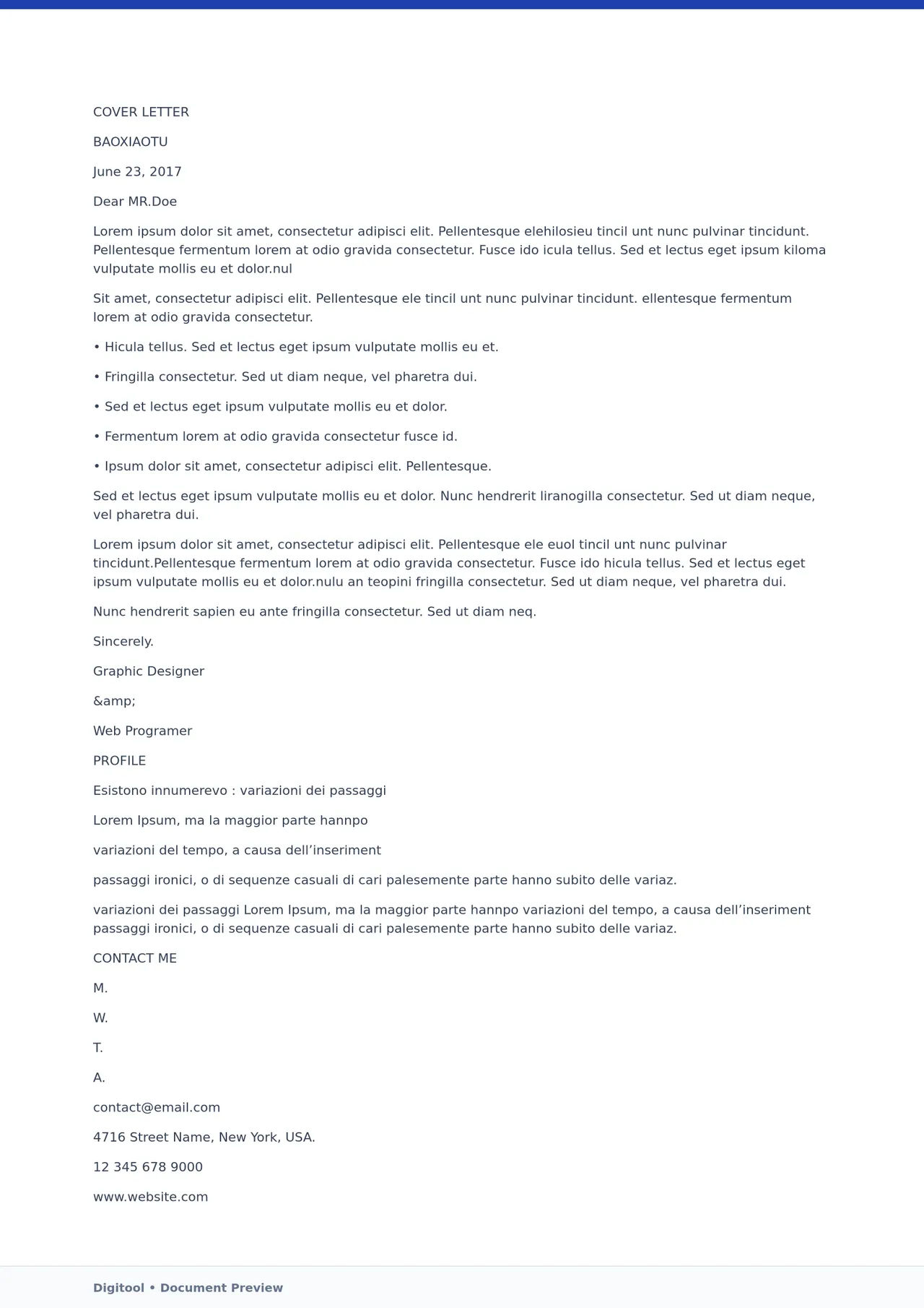 Template CV Profesional (Word) – ATS Friendly & Editable | CV Single Page #70
